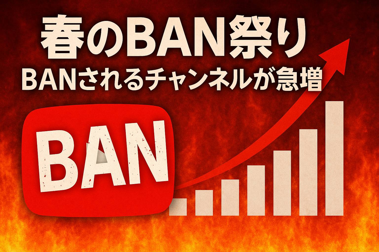 【YouTube】春のBAN祭り　BANされるYouTubeチャンネルが急増